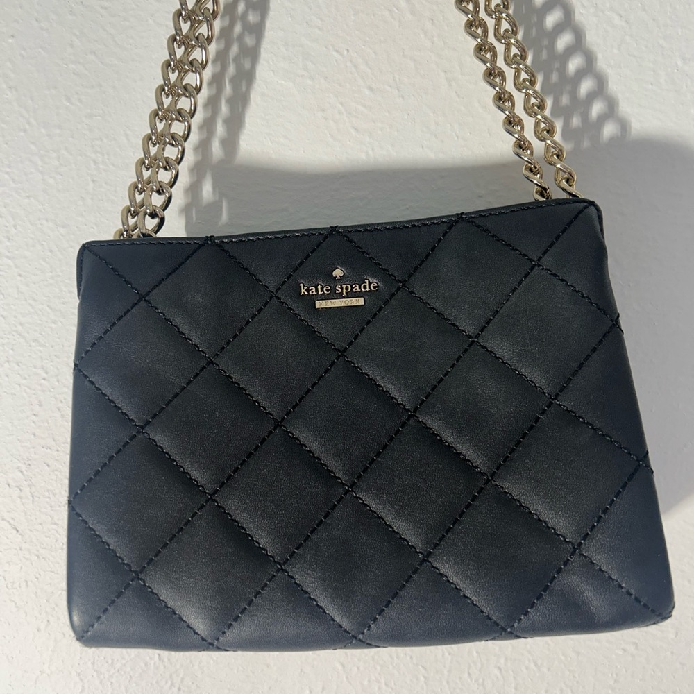 Kate Spade Black and Gold Quilted Shoulder Bag - Picture 2 of 5